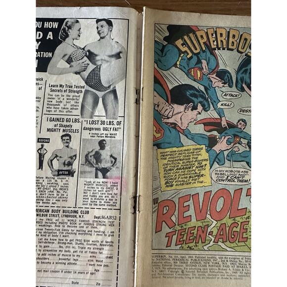 DC Comics, SUPERBOY #155 & ADVENTURE COMICS #368/ .12 issues 1960S FAIR VINTAGE - Picture 6 of 14
